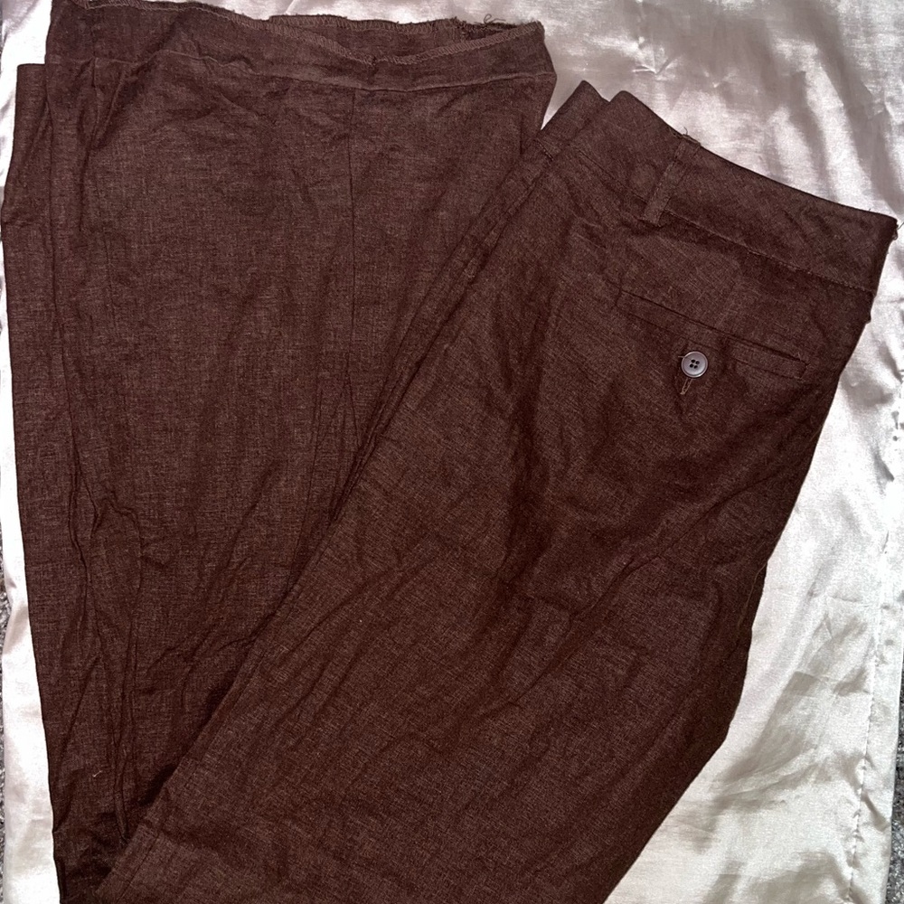 Brown boot leg pants!